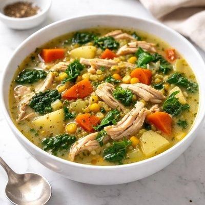 شوربة الدجاج والخضروات