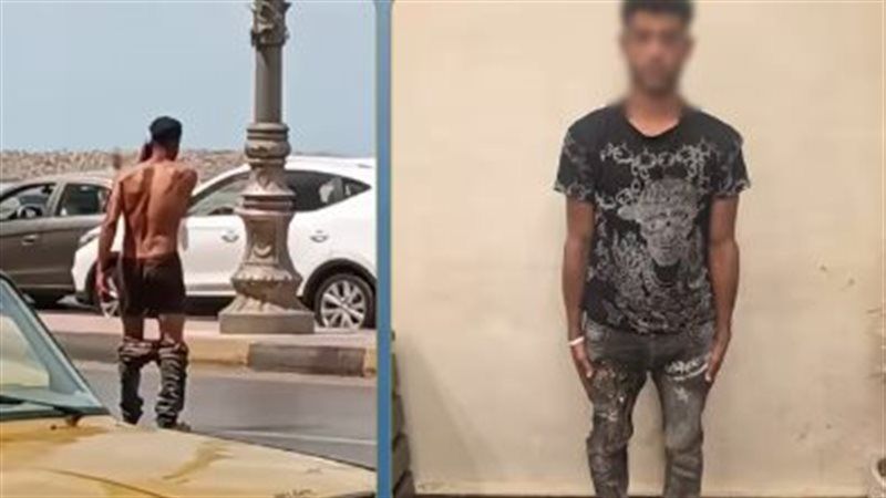 ضبط شخص ظهر في فيديو