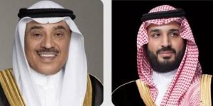 ولي العهد يتلقى اتصالًا هاتفيًا من ولي عهد دولة الكويت