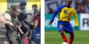 ركل ولكم نجم إكوادوري سابق بعد قيادته سطواً مسلحاً