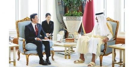 أمير قطر يتسلّم رسالة دعم وتضامن من رئيس كوريا الجنوبية