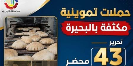 تحرير 34 مخالفة في حملات على المخابز بالبحيرة