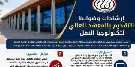السكك الحديد تعلن ضوابط التقديم بالمعهد العالي لتكنولوجيا النقل بـ وردان (انفوجراف)