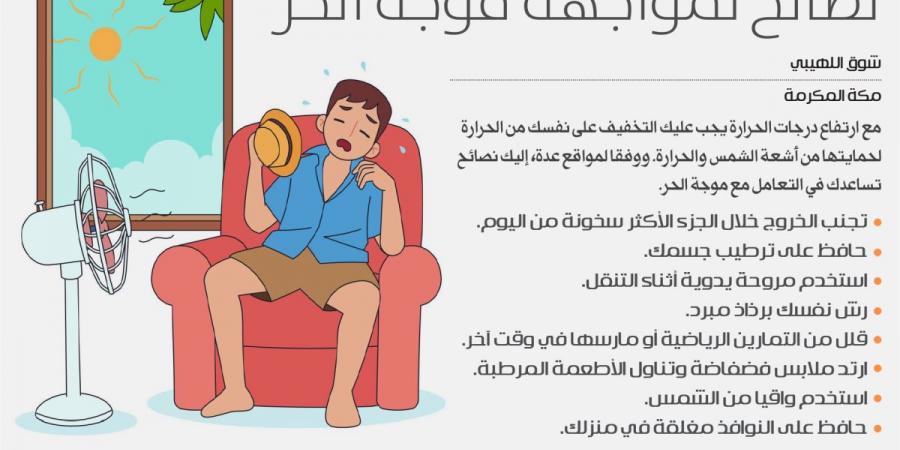 إنفوجرافيك: نصائح لمواجهة موجة الحر