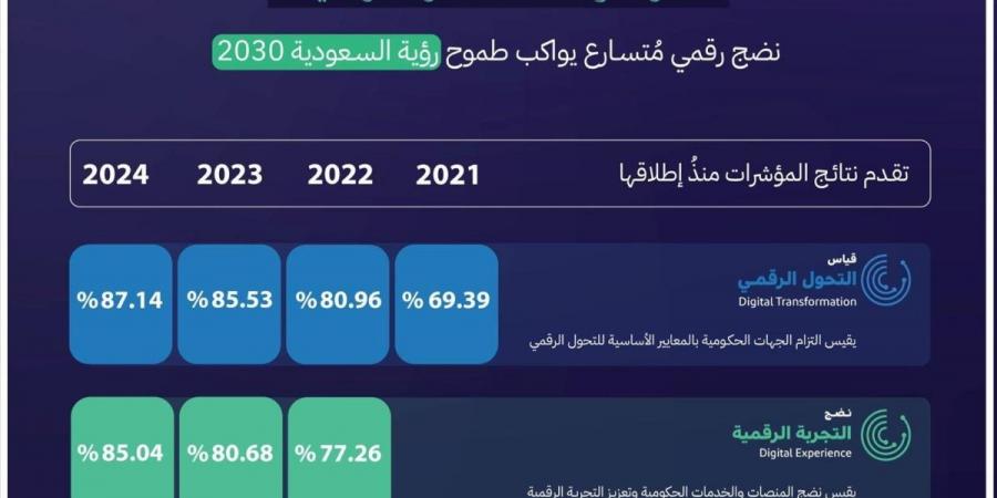 4 مؤشرات وطنية تسهم في تعزيز ريادة المملكة رقميا